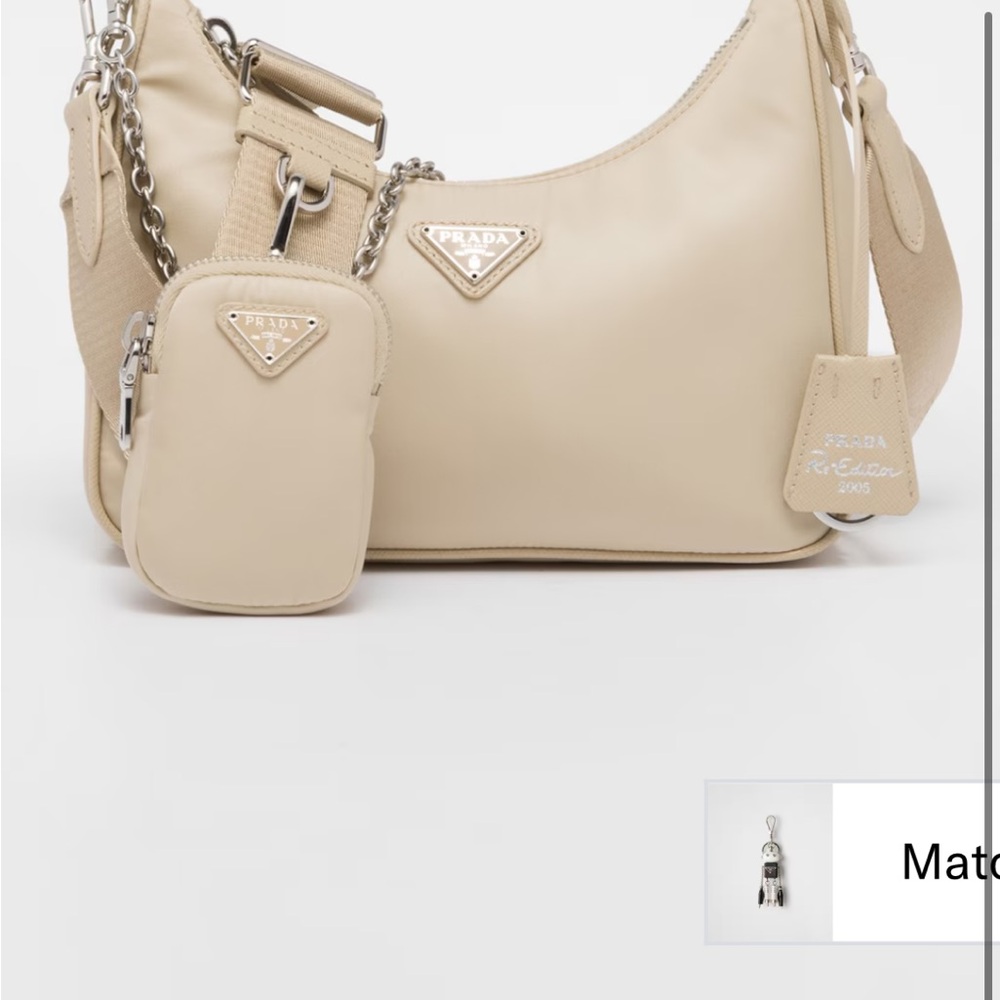Prada Re-Edition 2005 Re-Nylon bag new desert beige